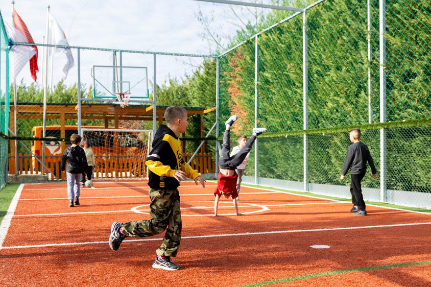 Outdoor football pitch